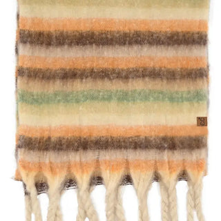 Monica Brushed Stripe Winter Scarf