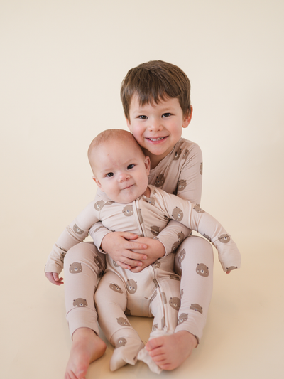 Bamboo 2-Way Convertible Zip Romper - Teddy | Unisex (0-24m)