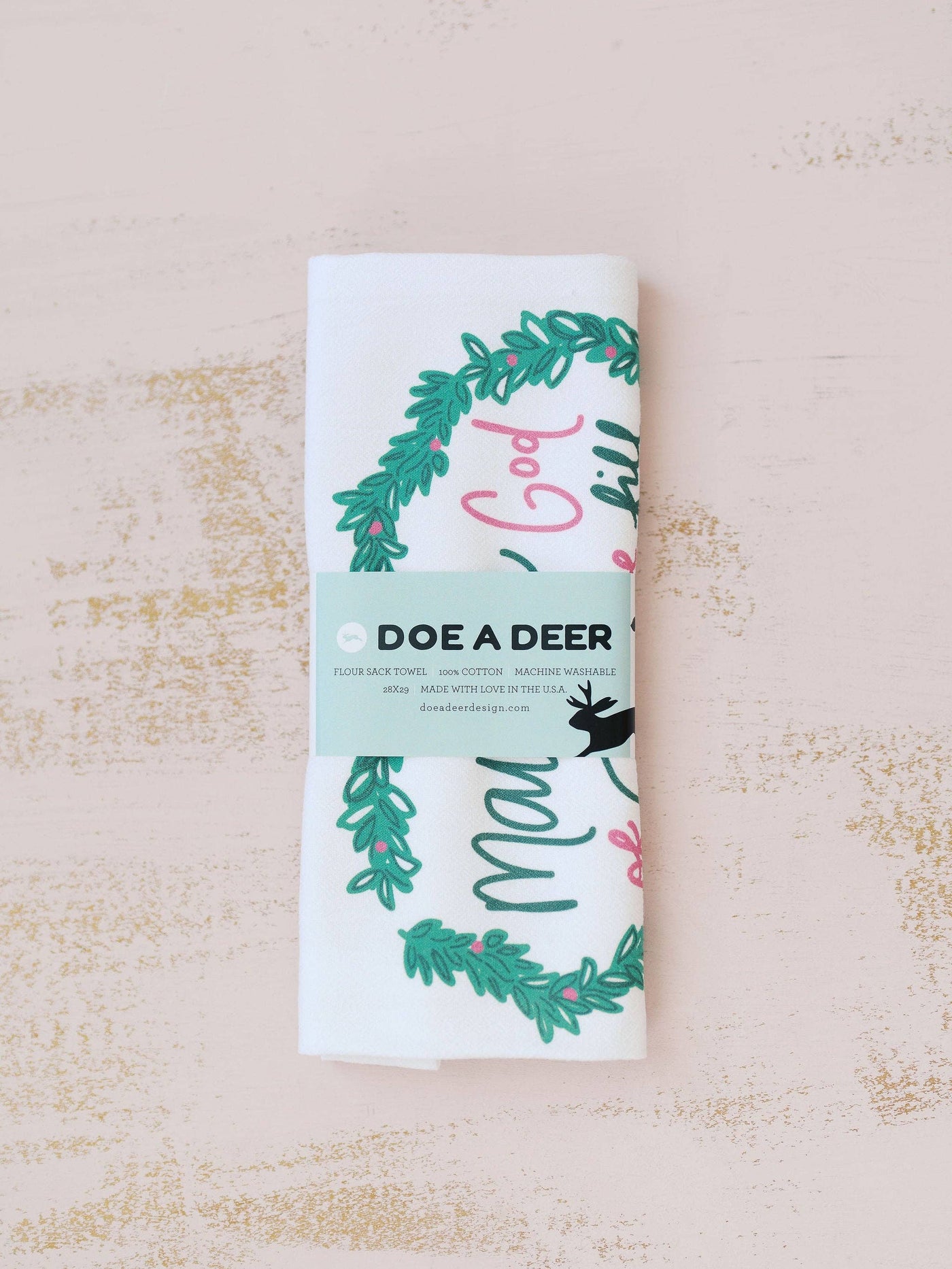 May the God of Hope Holiday Tea Towel