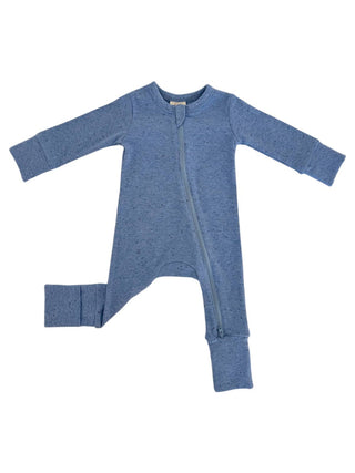 Blue Speckle 2 Way Zip Romper