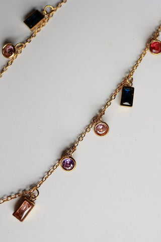 Tilly Gemstone Charm Neckalce