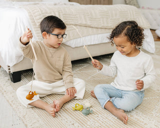 Silicone + Wood Fishing Play Set