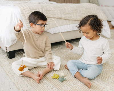 Silicone + Wood Fishing Play Set