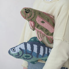 Tufted Cotton Fish Pillow