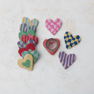 Cotton Tufted Heart Coaster