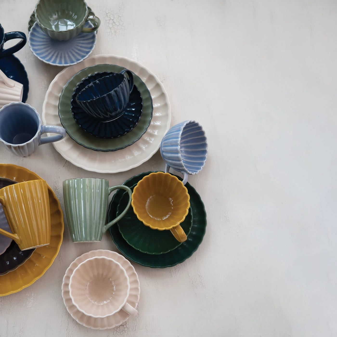 14 oz. Stoneware Ribbed Mug