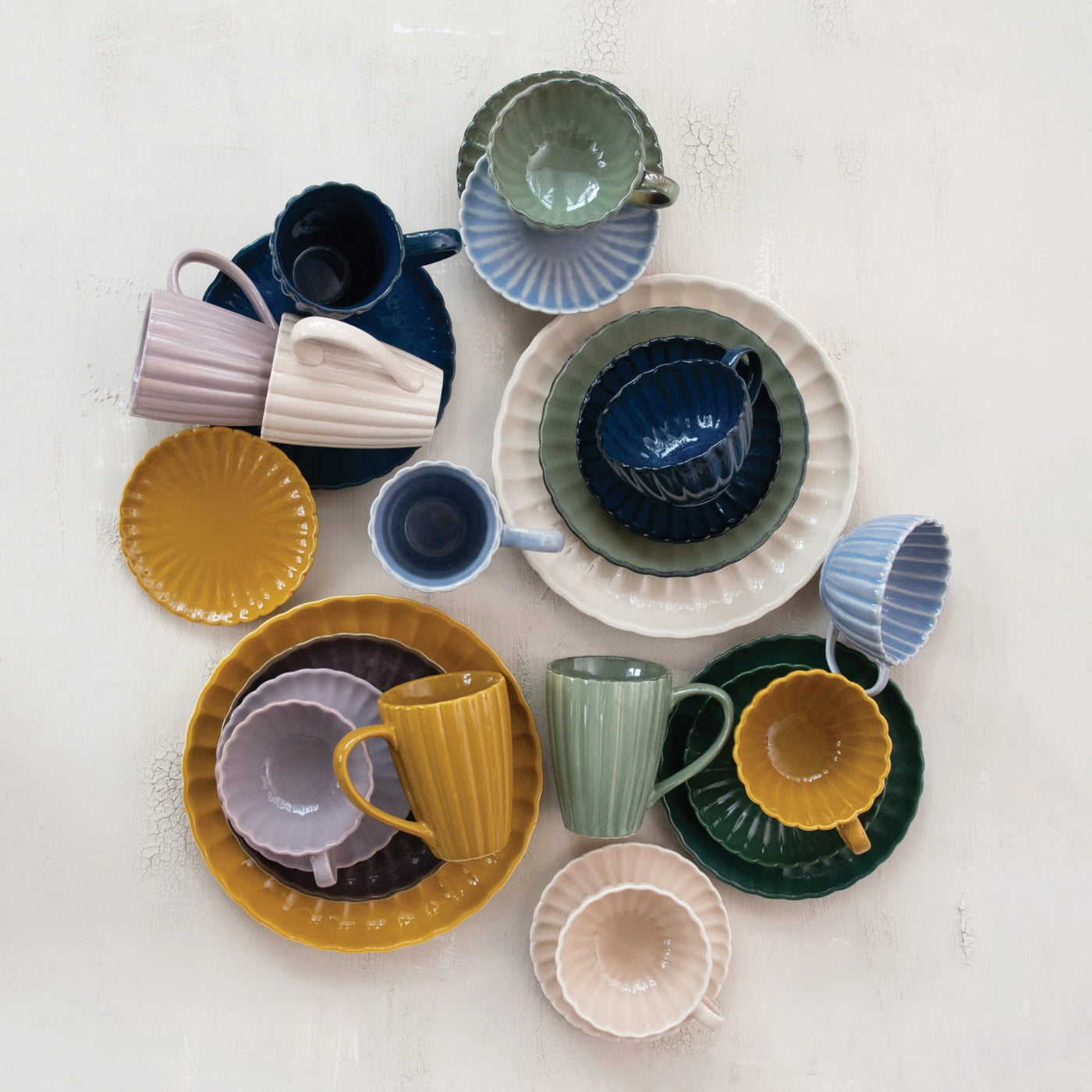 14 oz. Stoneware Ribbed Mug