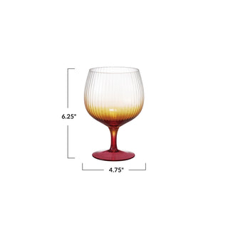 20 oz. Stemmed Fluted Goblet