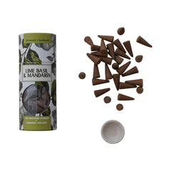 Lime Basil + Mandarin Incense Cones
