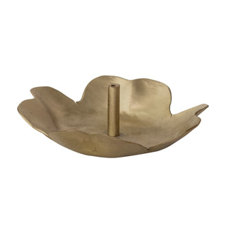 Brass Flower Shaped Incense Holder, Matte Finish