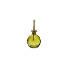 Golden Olive Glass Bitters Bottle