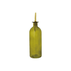 Golden Olive Glass Oil Cruet