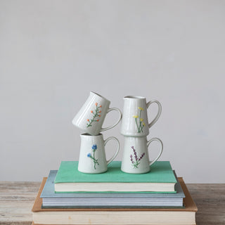 Wildflower Creamer Embossed Stoneware
