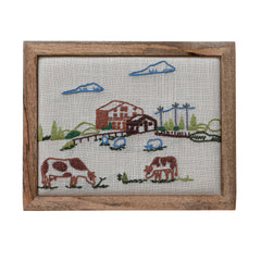 Pasture View Embroidered Wall Art