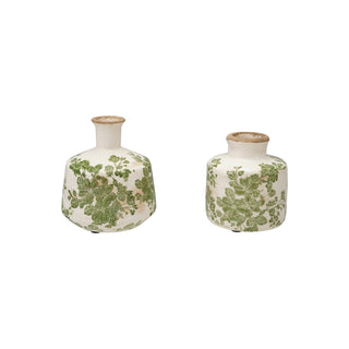Stoneware Botanical Vase