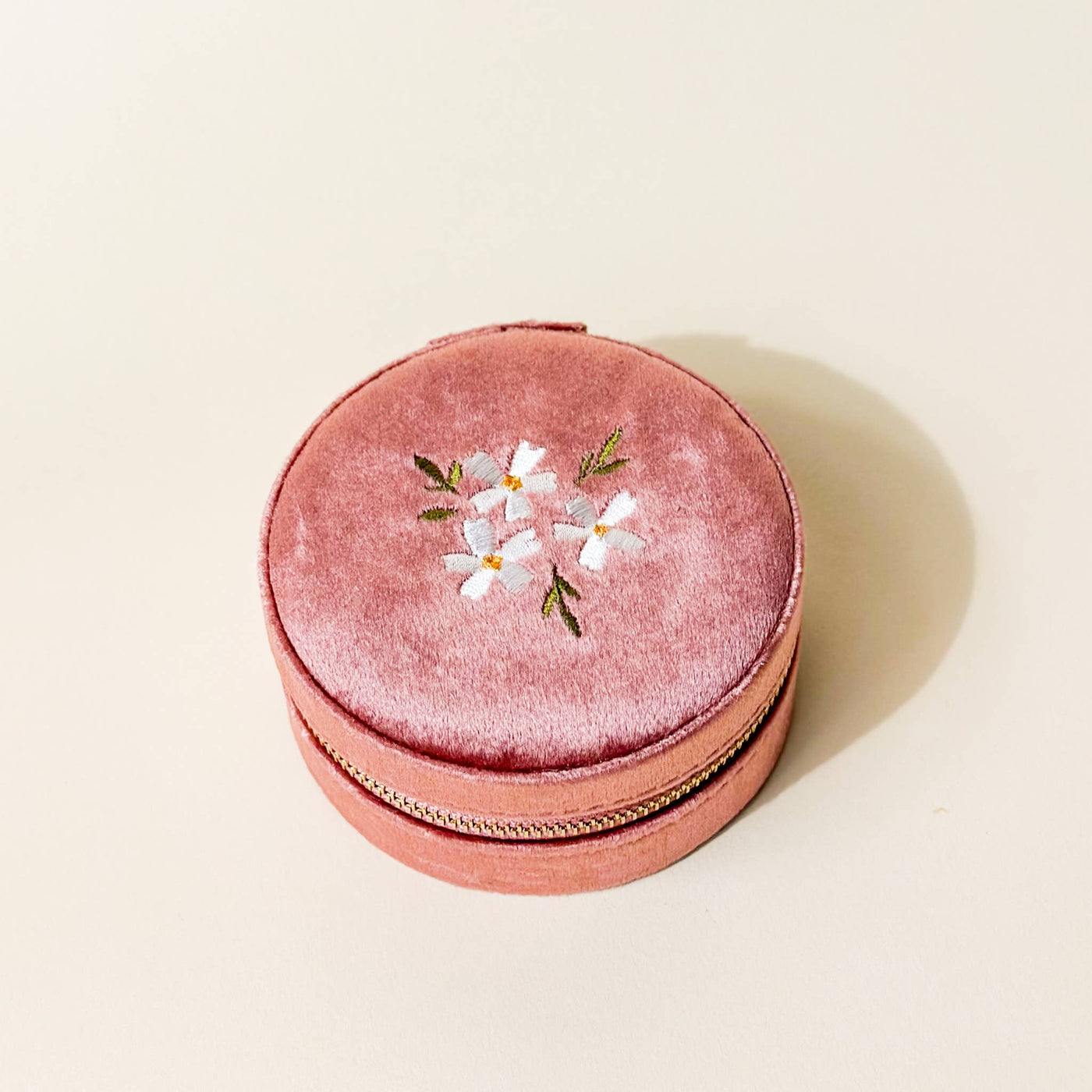 Floral Velvet Jewelry Case
