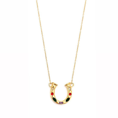 Lainey Crystal Horseshoe Necklace