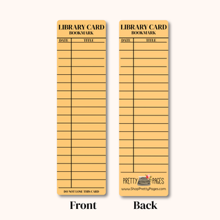 Library Card Bookmark