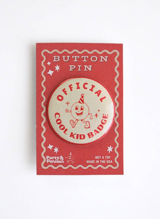 Official Cool Kid Vintage Style 1.5" Button Pin