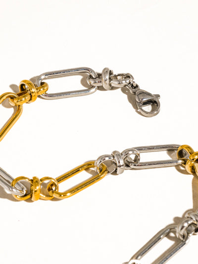 Molly 18K Non-Tarnish Two Tone Chain Bracelet