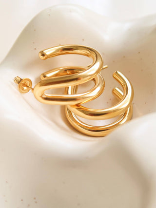Lucille Double C Hoop Earrings