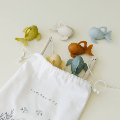 Silicone + Wood Fishing Play Set