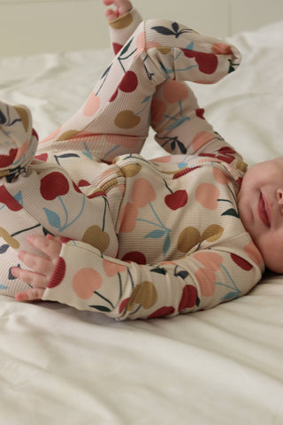 Sweet Cherries Bamboo Zip Romper