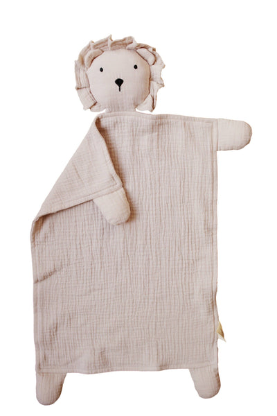 Organic Cotton Lion Lovey Blanket | Natural