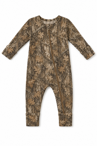 Camo 2 Way Zip Pajamas