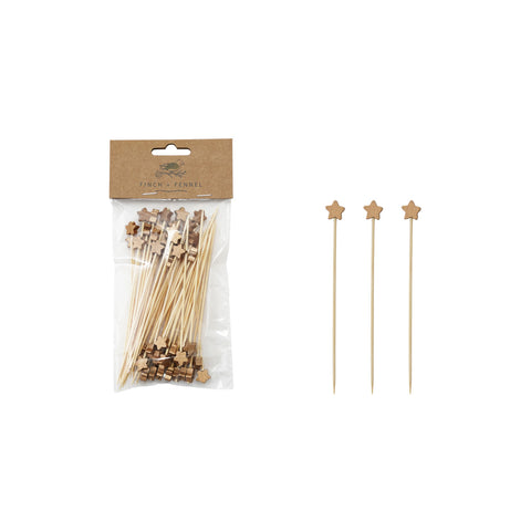Star Bamboo Skewers | Set of 50