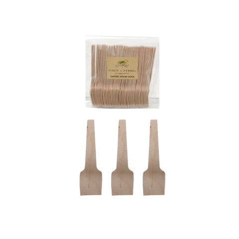Wood Single Use Scoop | Set of 50