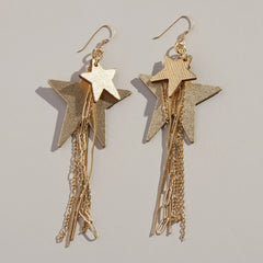 Gold Satin Zeppelin Earrings
