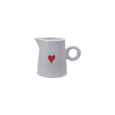 4"L Stoneware Creamer w Heart