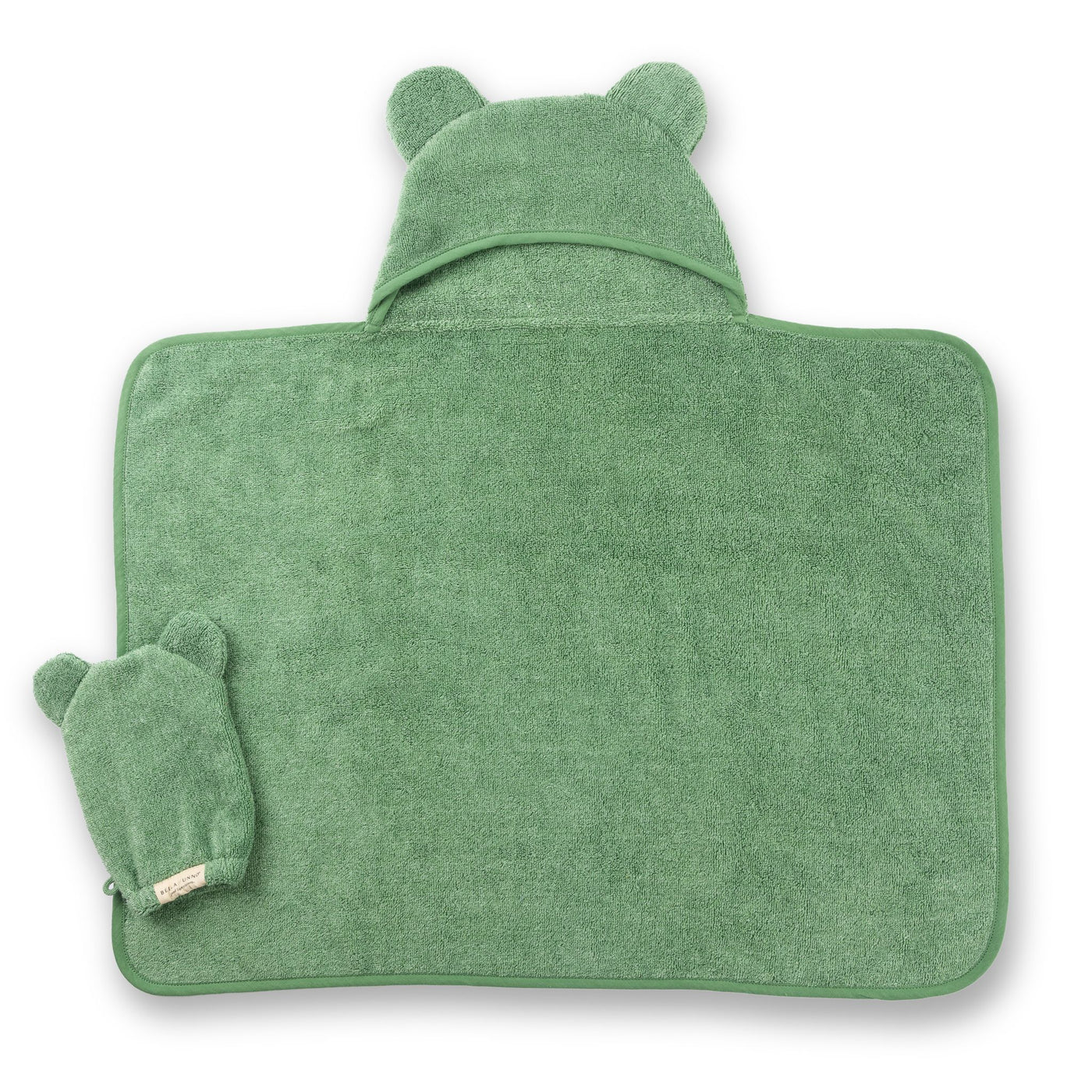 Hooded Towel + Wash Mitt Set | Sea Foam