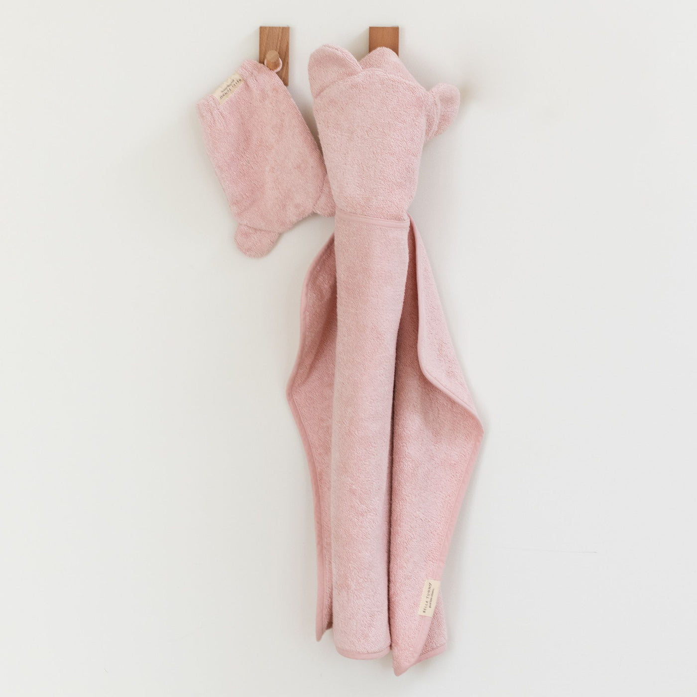 Hooded Towel + Wash Mitt Set | Blush