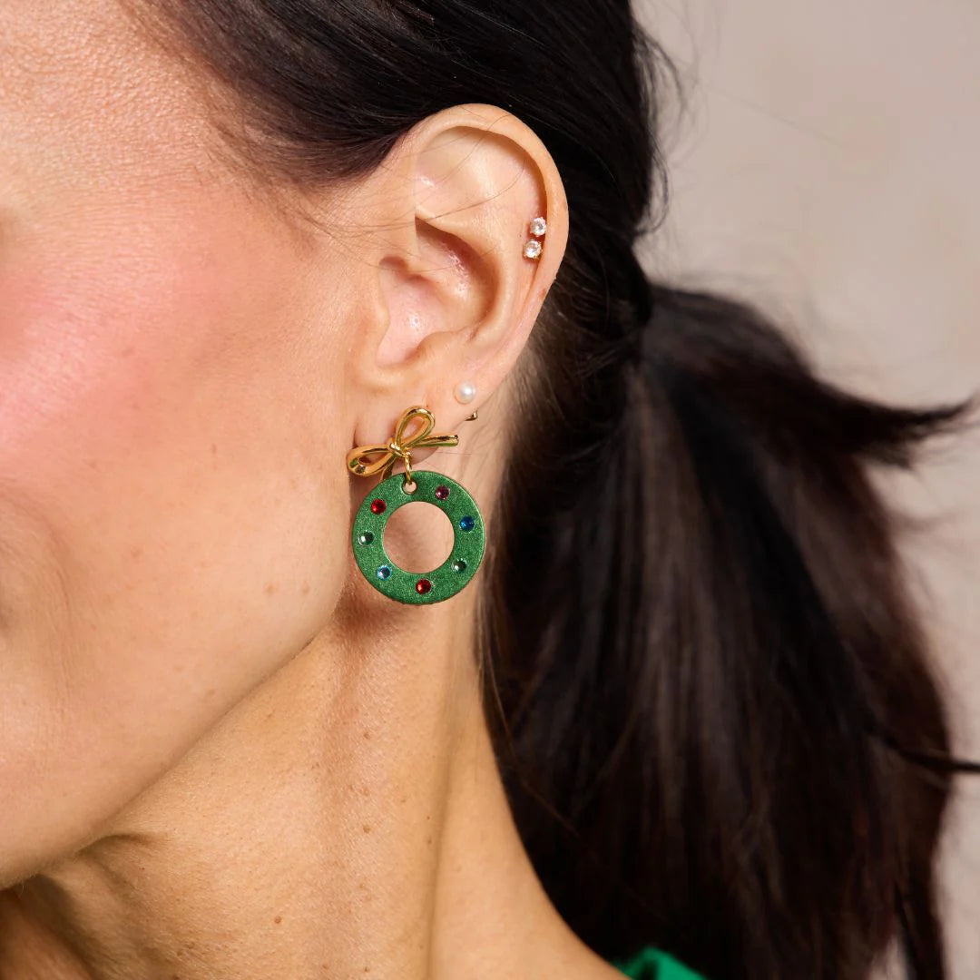 Holiday Wreath Earrings