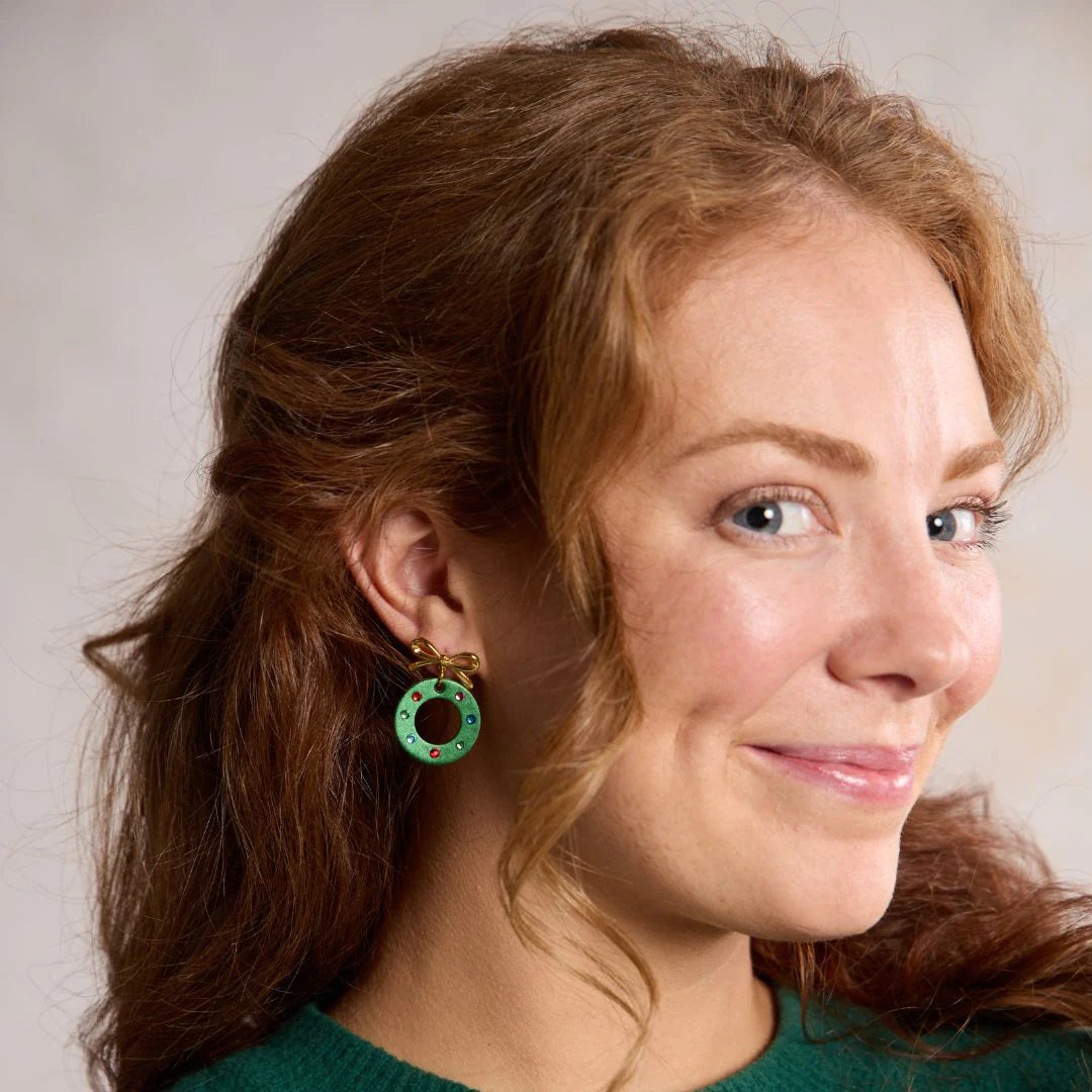 Holiday Wreath Earrings