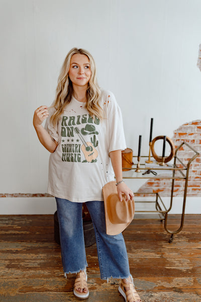 Raised on Country Music Graphic Tee