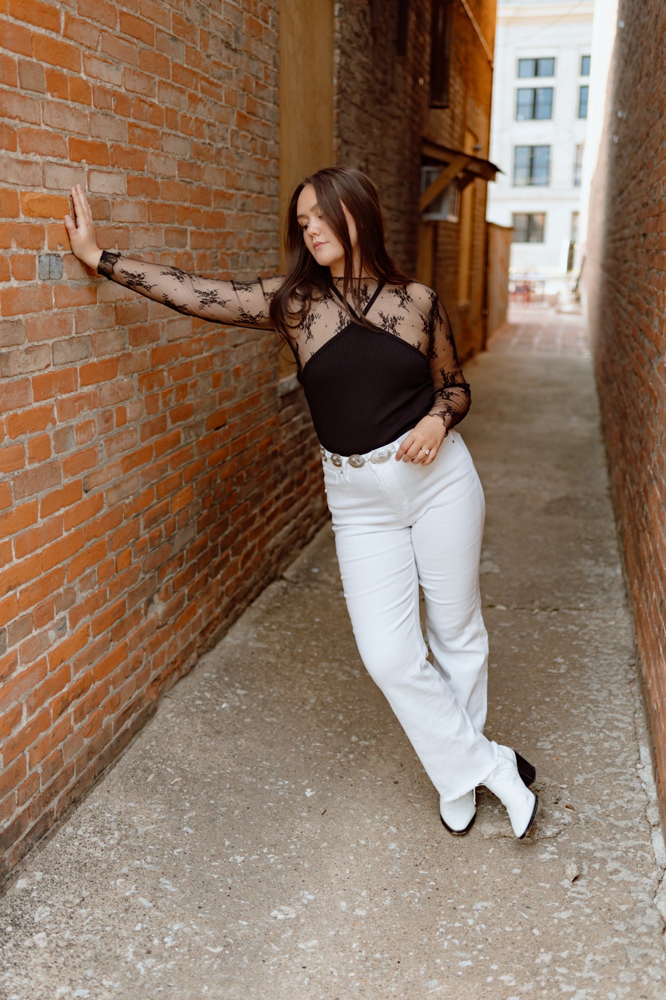 Risen High Rise Raw Hem Ankle Jeans