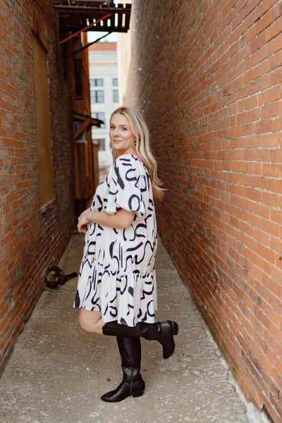 All Around Bubble Sleeve Dress