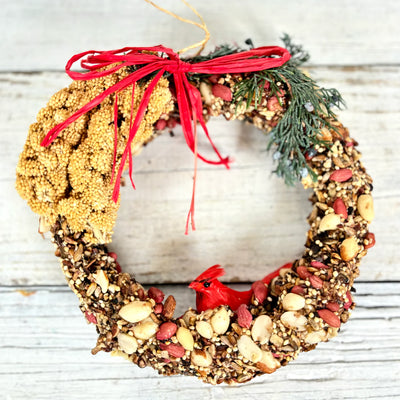 Rustic Cardinal Bird Seed Wreath