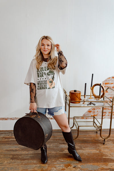 Raised on Country Music Graphic Tee