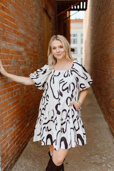 All Around Bubble Sleeve Dress