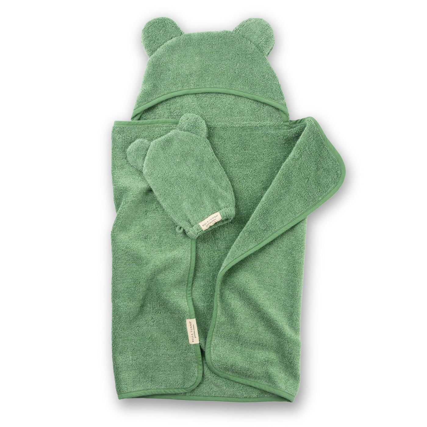 Hooded Towel + Wash Mitt Set | Sea Foam