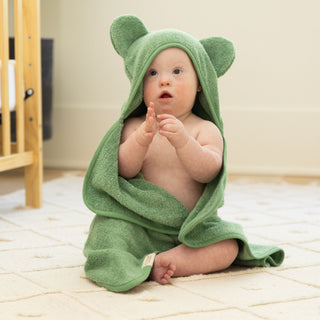 Hooded Towel + Wash Mitt Set | Sea Foam