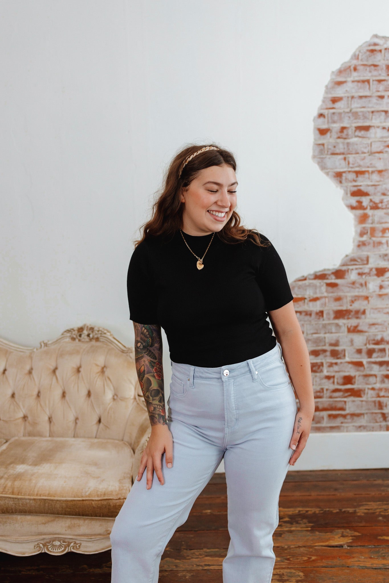 Plain As Day Mockneck Top