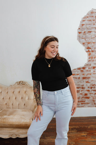 Plain As Day Mockneck Top