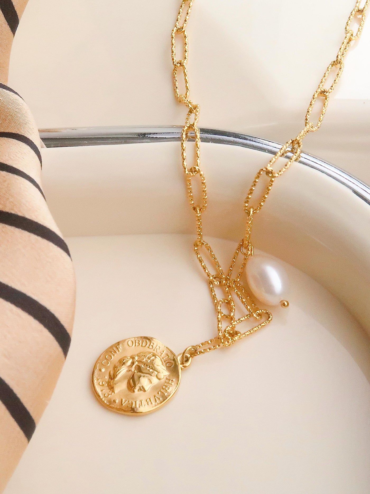 Isaline Non-Tarnish Coin Necklace