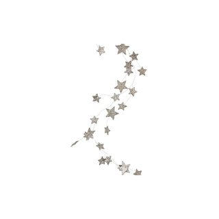 Silver Glitter Star Garland