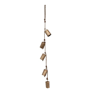 Hanging Vintage Inspired Brass Bells